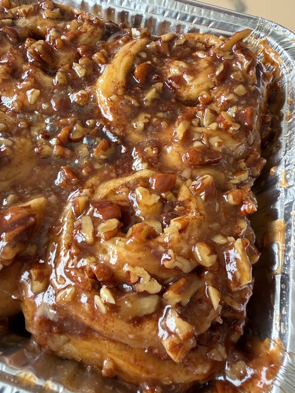 Caramel pecan cinnamon rolls